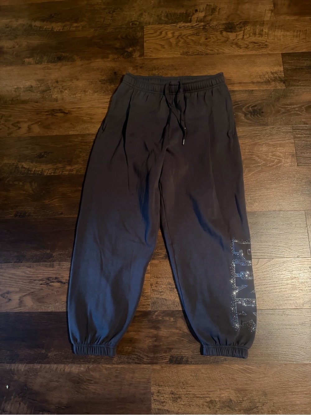 PINK Victoria's Secret Campus Sweatpants in Coal Shine